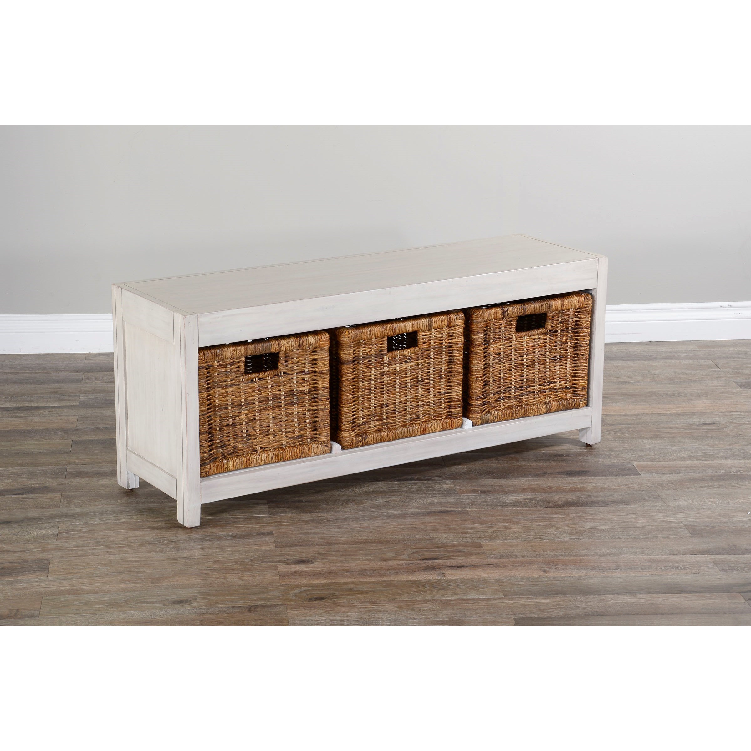 Sunny Designs 2993 2993MW Storage Bookcase w/ Trundle Bench and Baskets Wayside Furniture